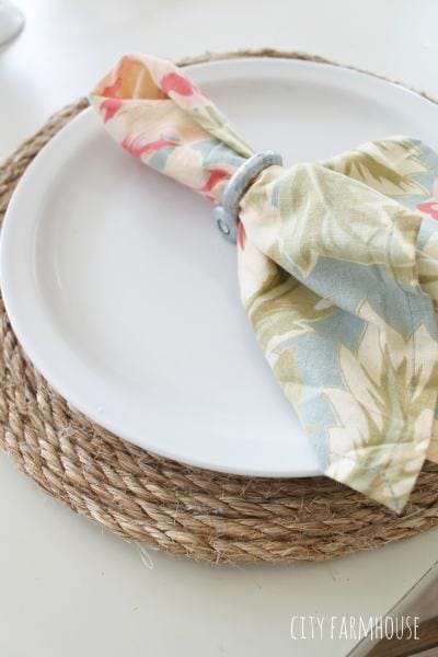 Pottery Barn Inspired Round Jute Placemats