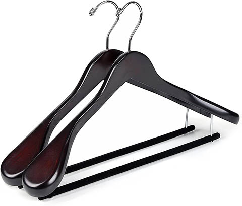 Quality Hangers Wide Shoulder Wooden Hangers