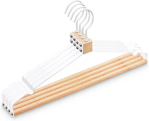 TXALWIQ Classic Wood Clothes Hangers