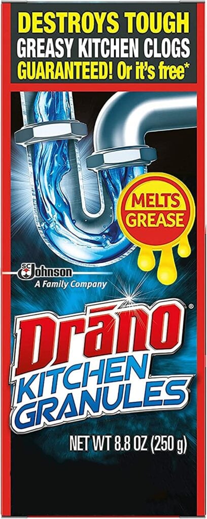 The Drano Kitchen Granules Clog Remover