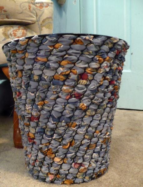 Woven Fabric Wastebasket