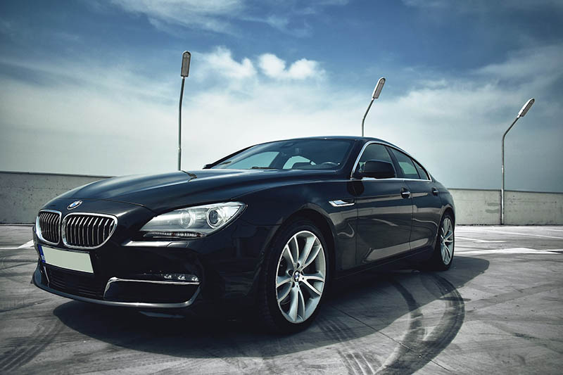 bmw 3 series on parking lot