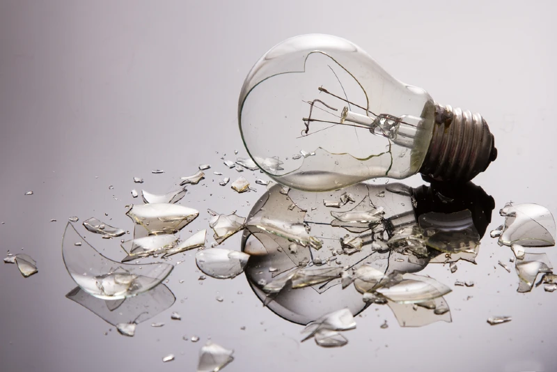 broken light bulb
