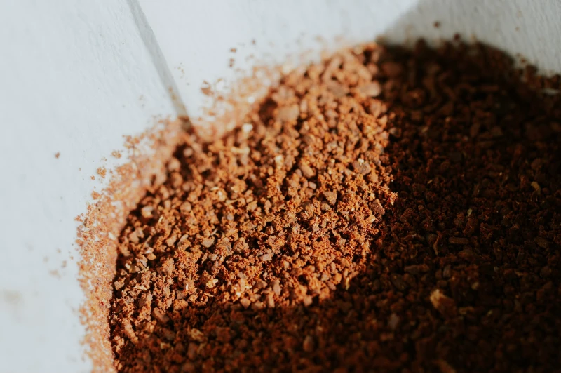 coffee grounds in filter