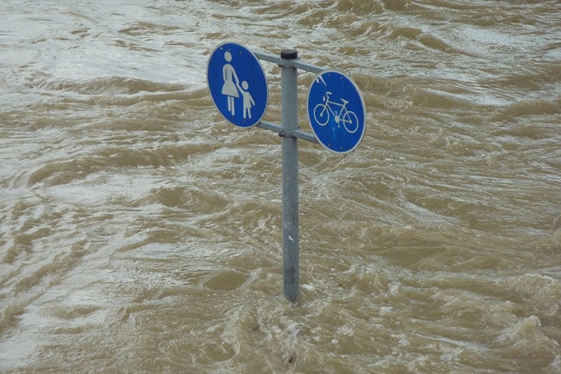 flooded road