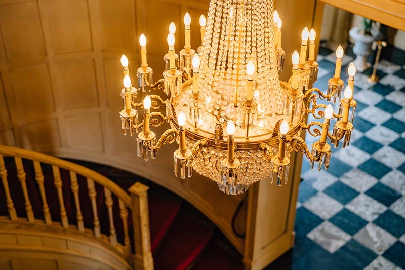 huge crystal gold chandelier