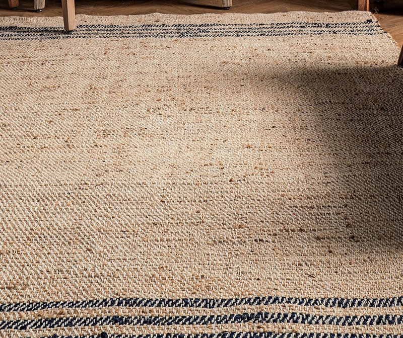 jute rug in the living room