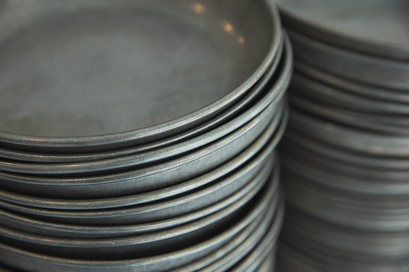 metal plates on surface