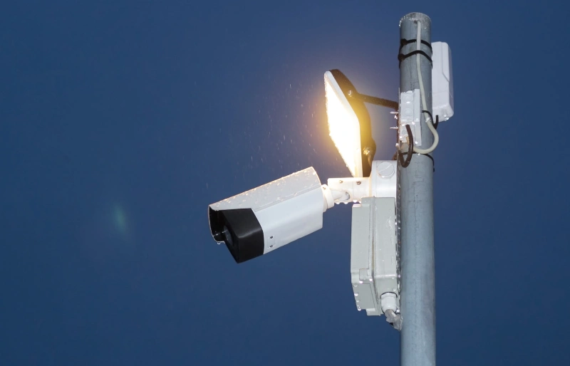 outdoor cctv camera home security system with floodlight