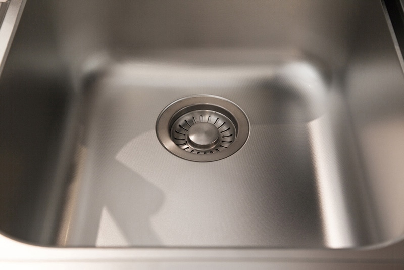 stainless steel sink and drain