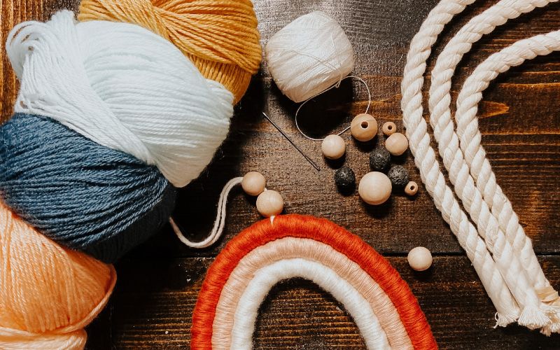 yarn and other accessories for crafts