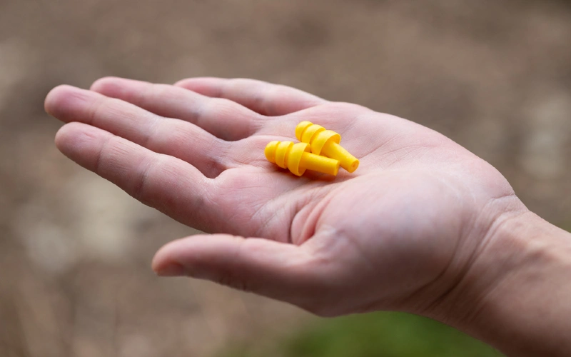 yellow silicone earplugs