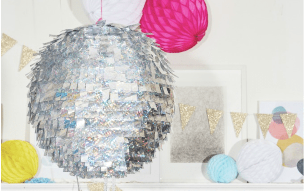 DIY Holographic Tape Disco Ball 