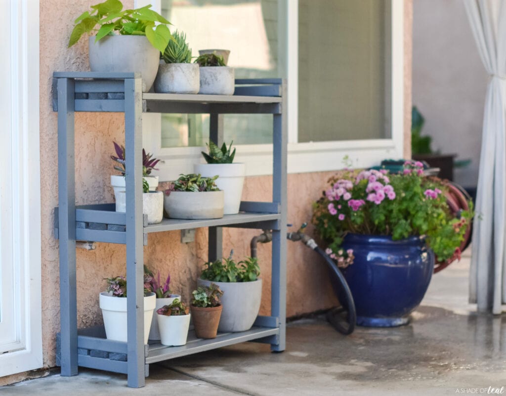 DIY Outdoor Plant Shelf