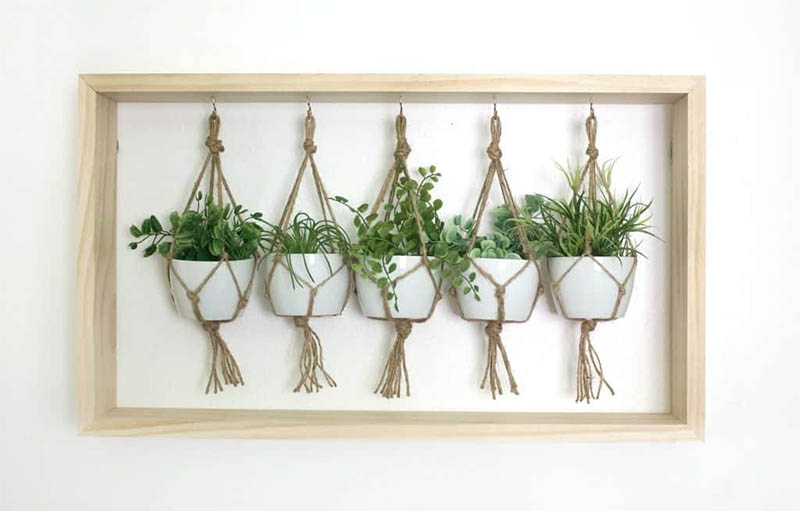 DIY Wood Plant Holders