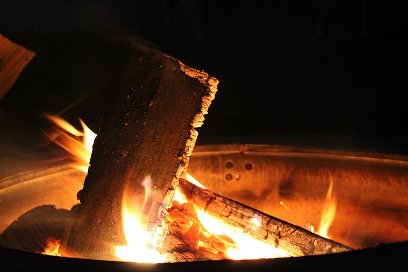 Fire Pit Burning Wood