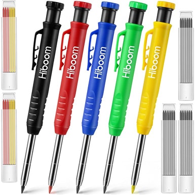 Hiboom Solid 5 Pcs Carpenter Pencils