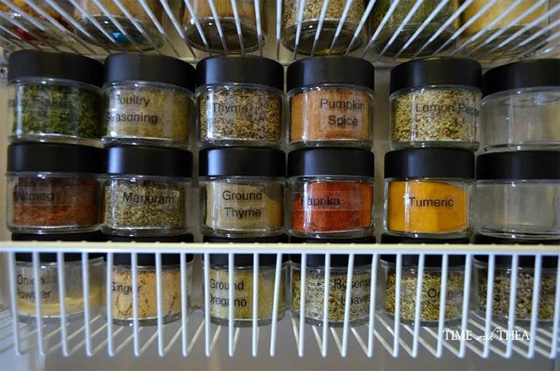 Organized Spice Jars
