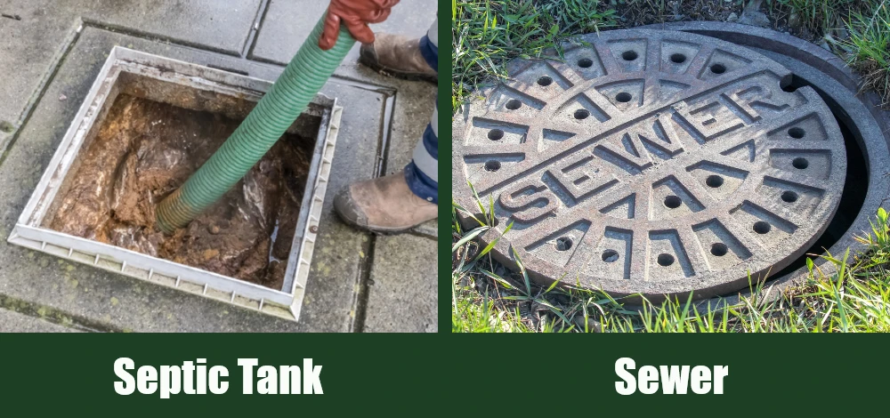 Septic Tank vs Sewer - Visual Differences