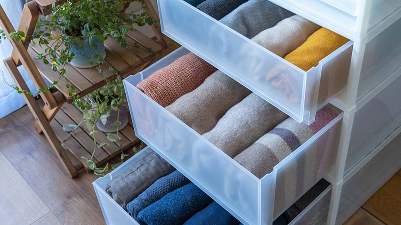 clear storage drawer