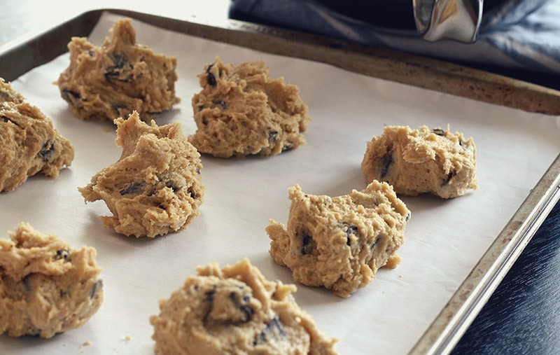 cookies on parchment paper