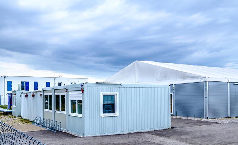mobile container temporary housing