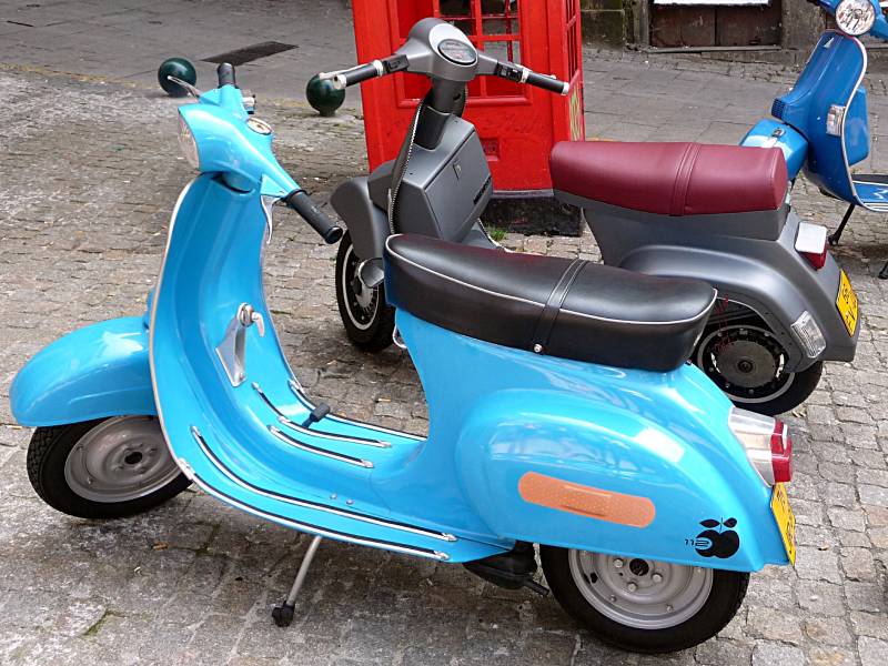 moped on the streets