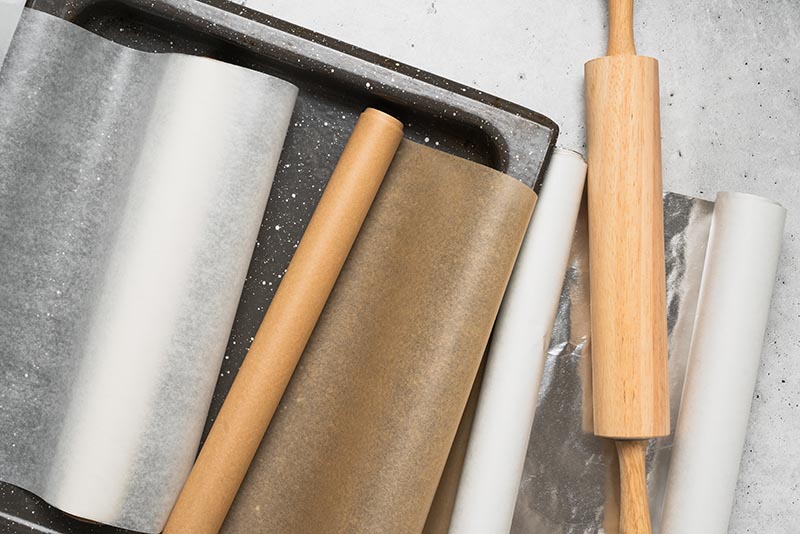 parchment, foil and wax paper
