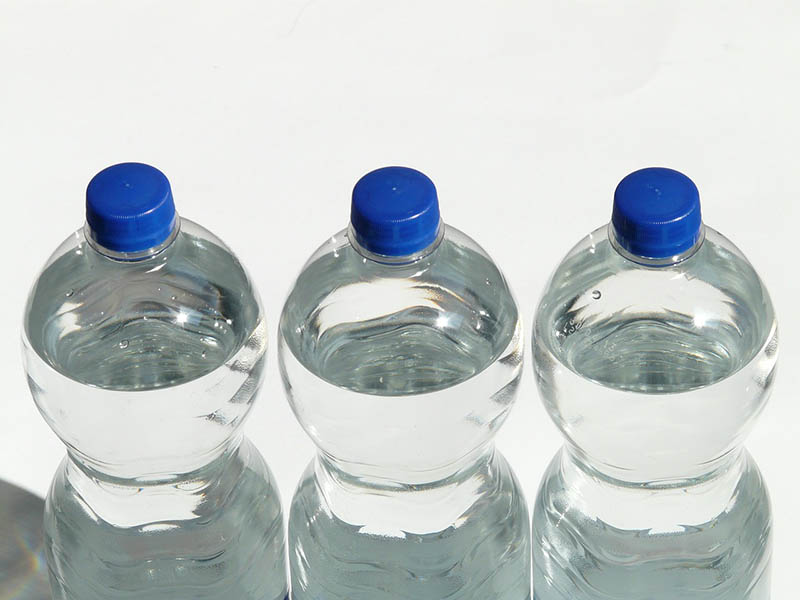 plastic water bottles