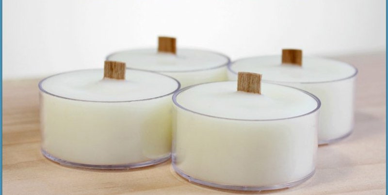 simple homemade wood wick candle