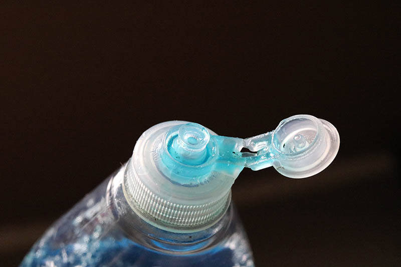 top of dish detergent bottle
