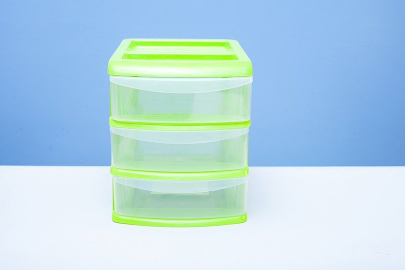transparent font storage boxes