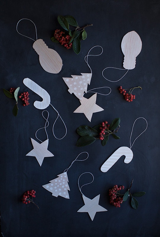 DIY Balsa Wood Christmas Ornaments