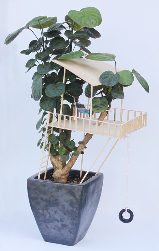 DIY Balsa Wood Tiny Treehouse