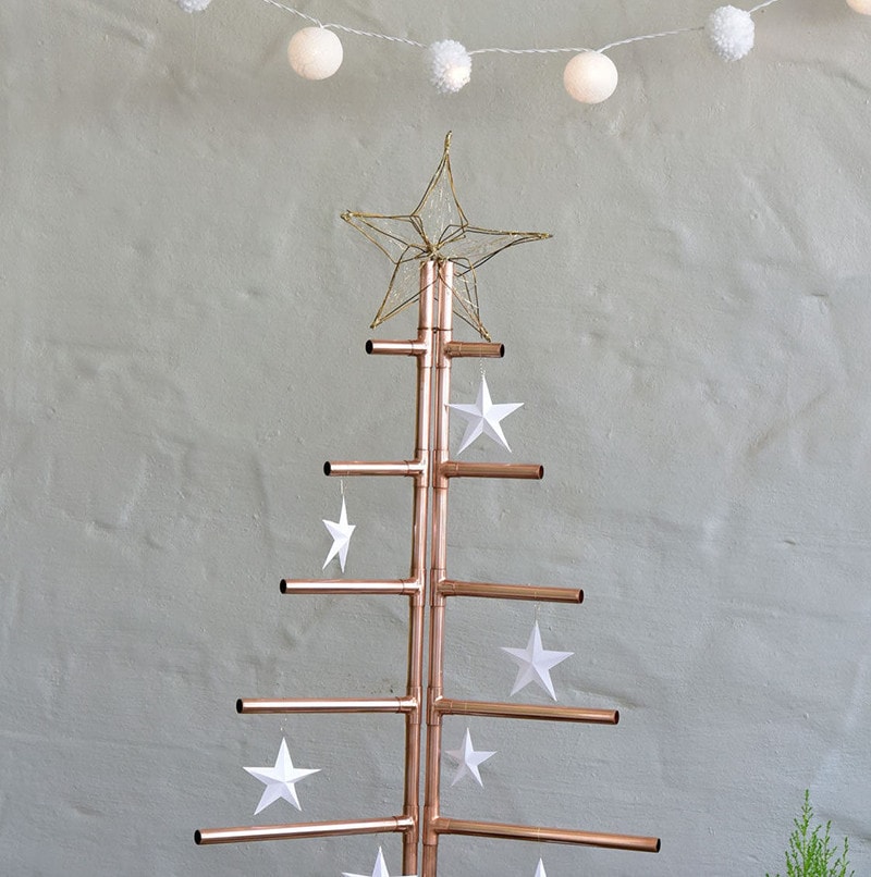 DIY Copper Pipe Christmas Tree