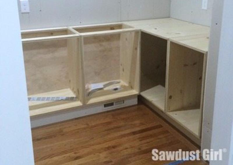 DIY Corner Cabinets