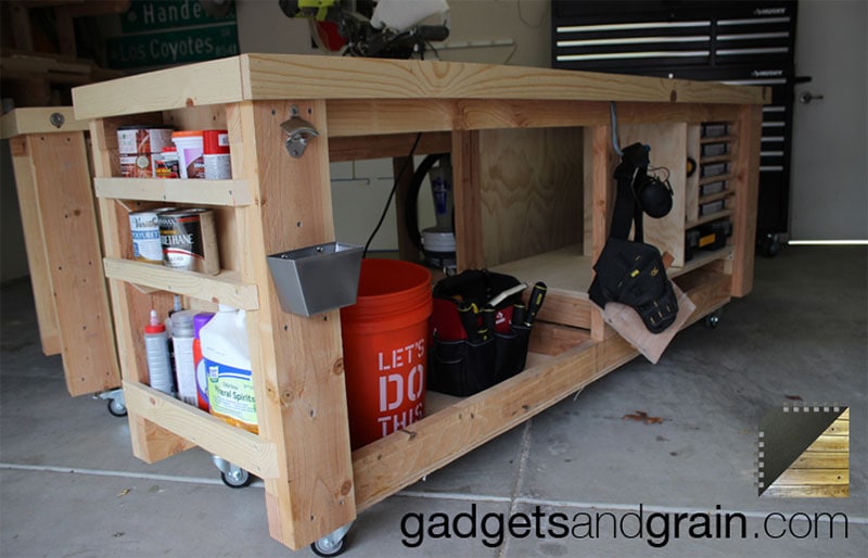 Mobile & Modular Workbench by Gadgets and Grain