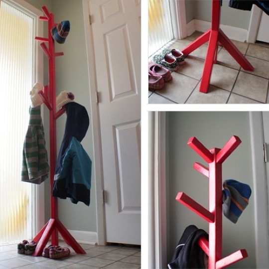 diy $10 coat rack