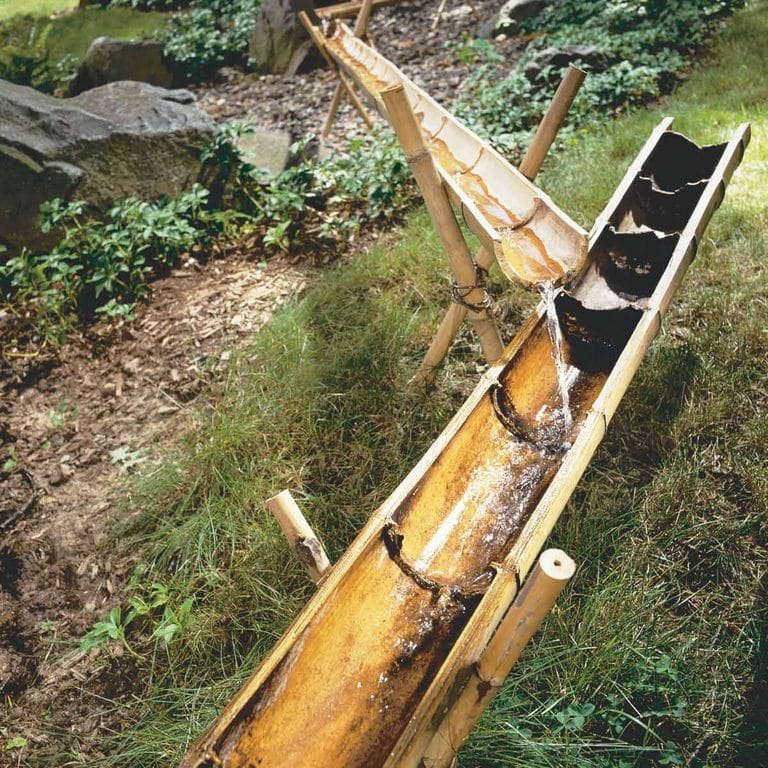 diy bamboo water feature