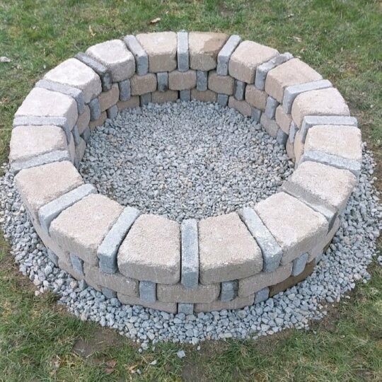 diy brick fire pit