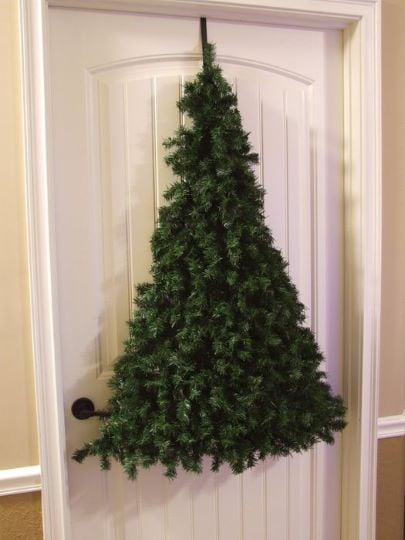 diy christmas tree door hanger