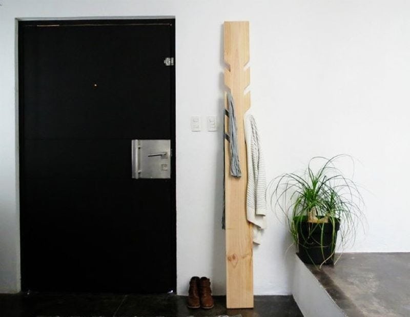 diy coat rack for the entryway