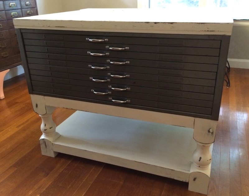 diy coffee table plan modified for flat file cabinet table