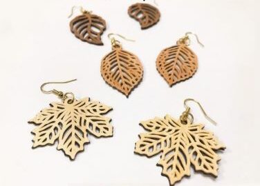 diy cricut wood veneer earrings