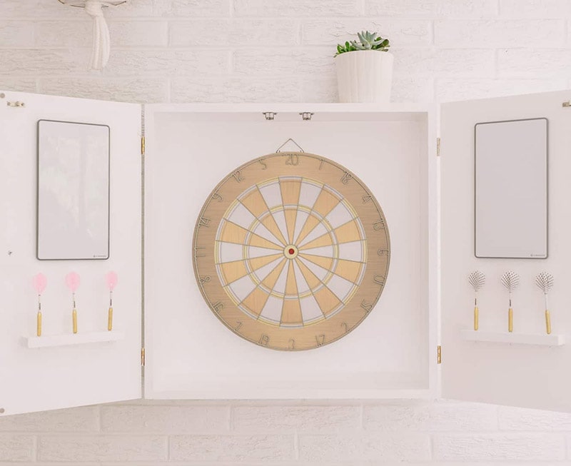 diy dartboard cabinet