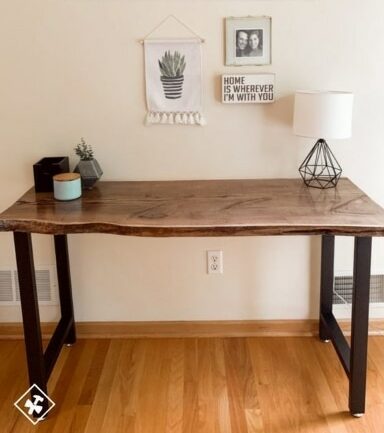 diy desk with metal legs
