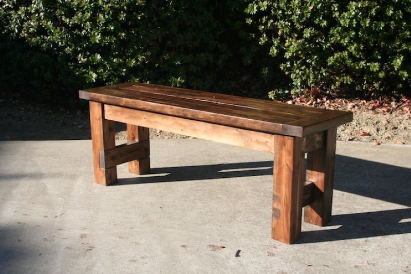 diy farmhouse bench no pocket holes version