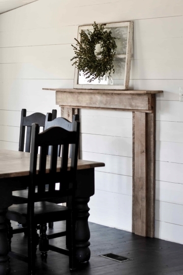 diy faux fireplace with mantel