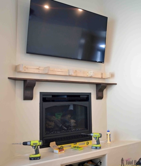 diy fireplace mantel shelf