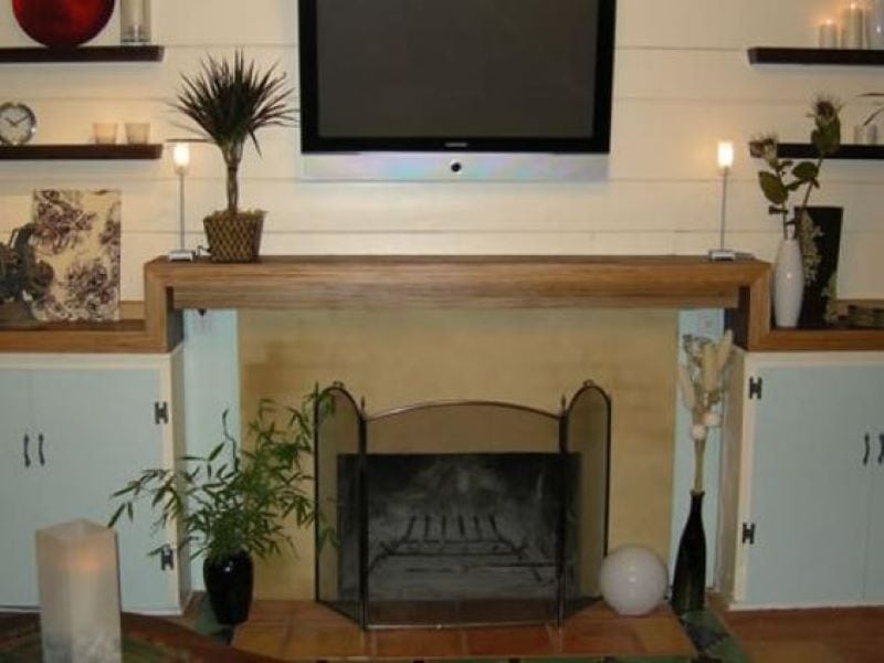 diy fireplace mantel